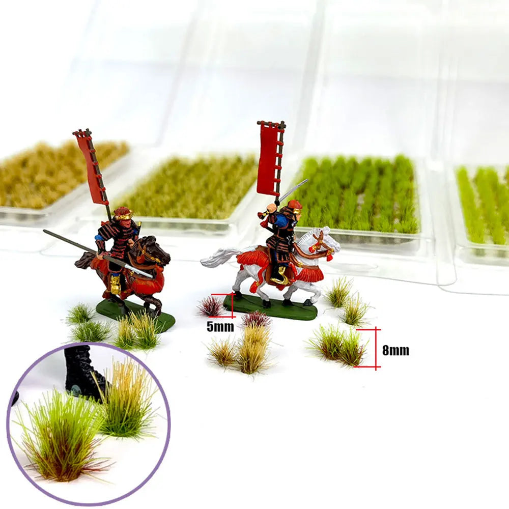 Realistic Miniature Grass Tufts / Bushes Plant Cluster for Model Railway Scenery