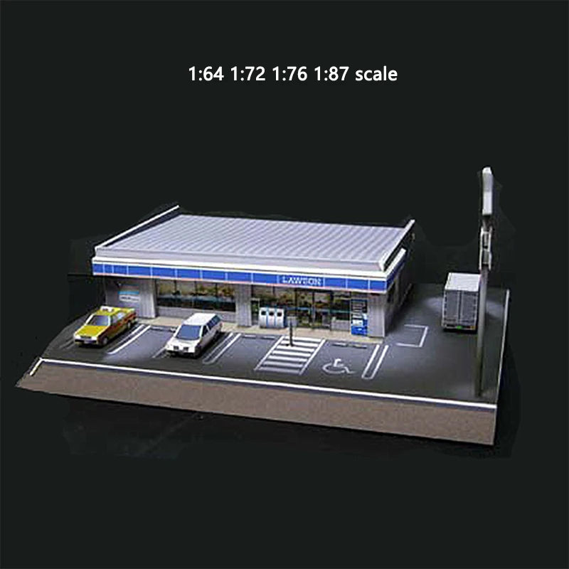 Scale 1:87/64/72/100 Miniature Building Assembly Model Paper Materials Handmade House Diorama Kits