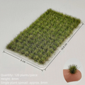 120PCS Multicolor Grass Tufts Self-Adhesive 8mm Height Miniature Flower Grass Model Modeling Materials Scenery Model