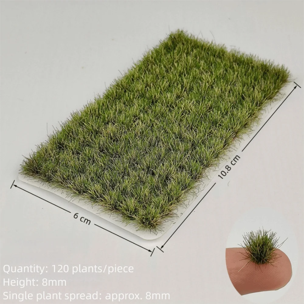 120PCS Multicolor Grass Tufts Self-Adhesive 8mm Height Miniature Flower Grass Model Modeling Materials Scenery Model