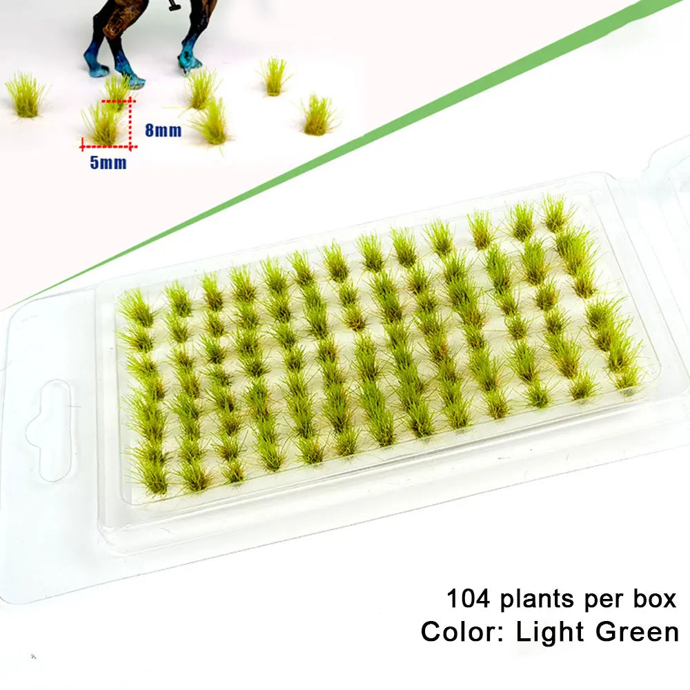 Realistic Miniature Grass Tufts / Bushes Plant Cluster for Model Railway Scenery