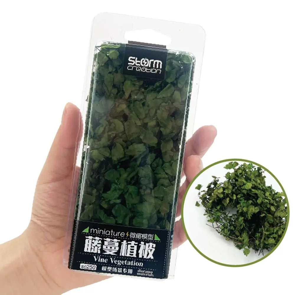 1 Box Scene Model Micro Landscape DIY Accessories 1 Box Miniature Plant Creepers Simulation Rattan Leaves Sand Table Vegetation