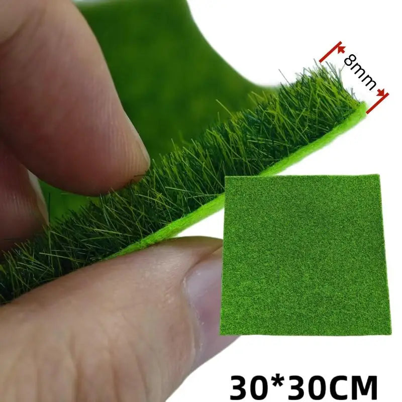 15/30cm Square Grass Mat 3/5/8mm Thick Artificial Lawn Carpet 1/2PCS