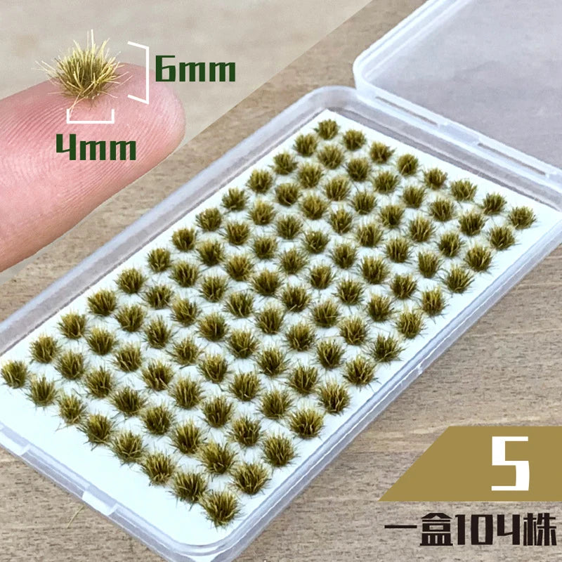 Simulation Grass Tuft Miniature Static Grass Series Model Ho/N Scale Model Railway/Train Layout Scenery. Miniature detail.