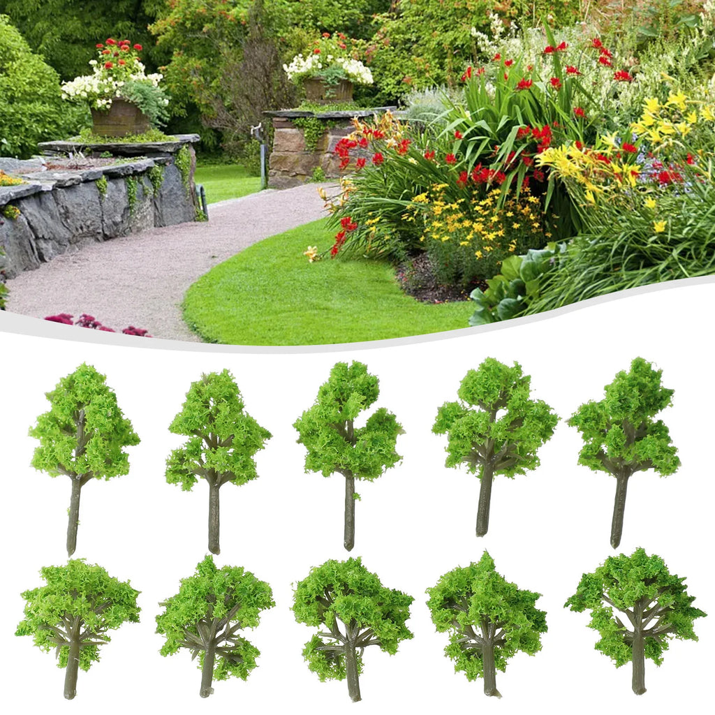 10pcs 4CM Model Trees. Train Railroad Layout Model Railway/Train Layout Scenery. Miniature detail.