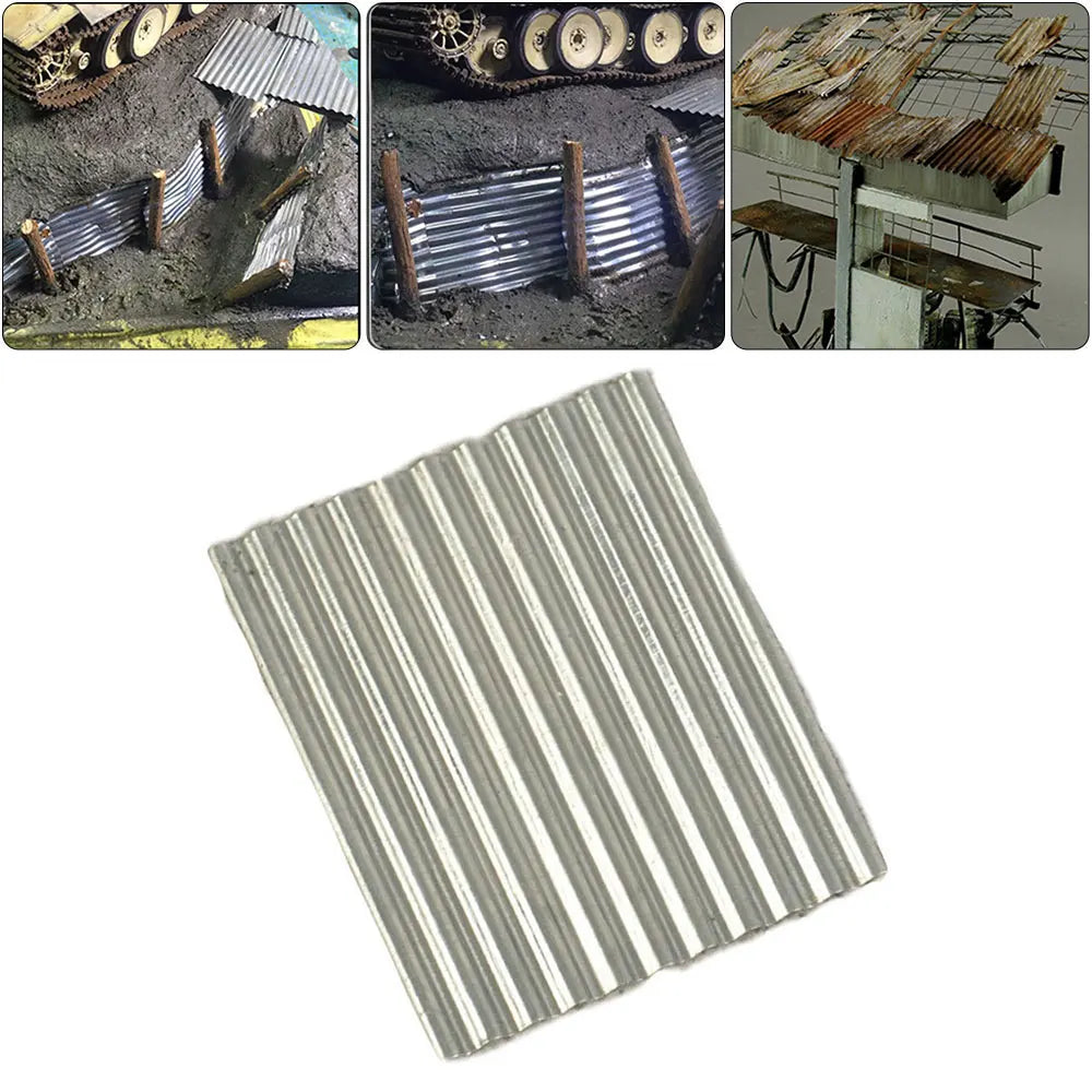 1:35 Scale Metal Roof For Model Building Scene Layout Sheet Corrugated Roof