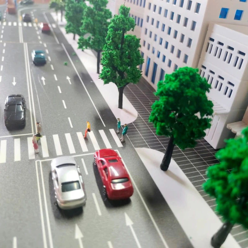 1/150 N Scale City Building Model Railway Layout Street Building Scene