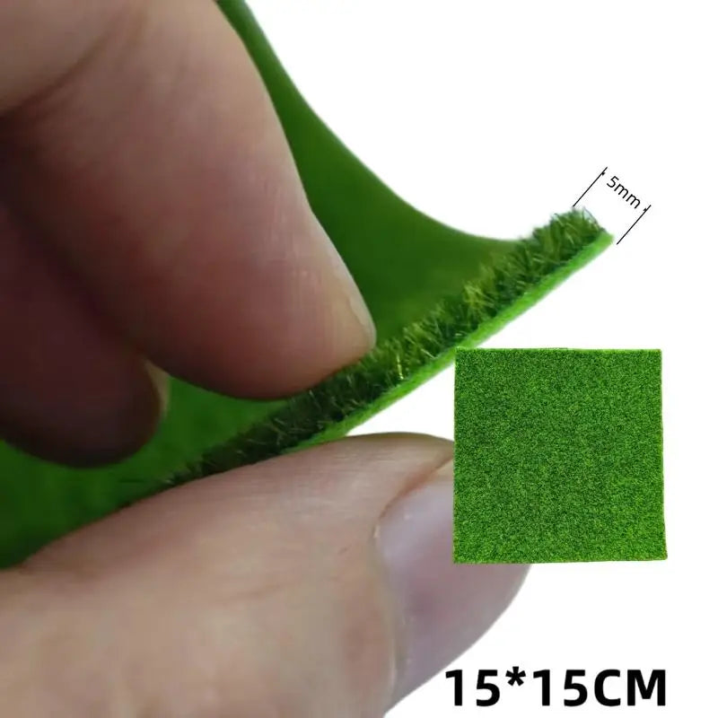 15/30cm Square Grass Mat 3/5/8mm Thick Artificial Lawn Carpet 1/2PCS