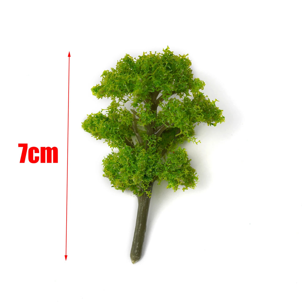 10Pcs 7cm Trees Model Train Landscape Park Scenery