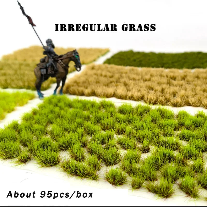 Simulation Grass Tuft Miniature Static Grass Series Model Ho/N Scale Model Railway/Train Layout Scenery. Miniature detail.