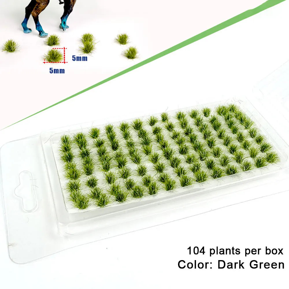 Realistic Miniature Grass Tufts / Bushes Plant Cluster for Model Railway Scenery