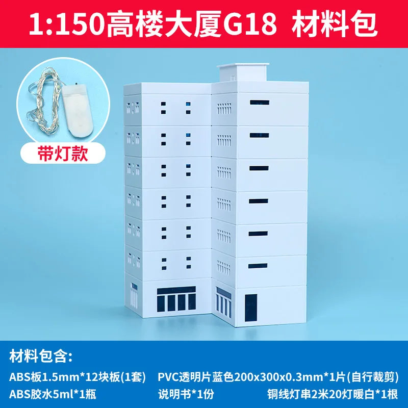 1/150 N Scale City Building Model Railway Layout Street Building Scene