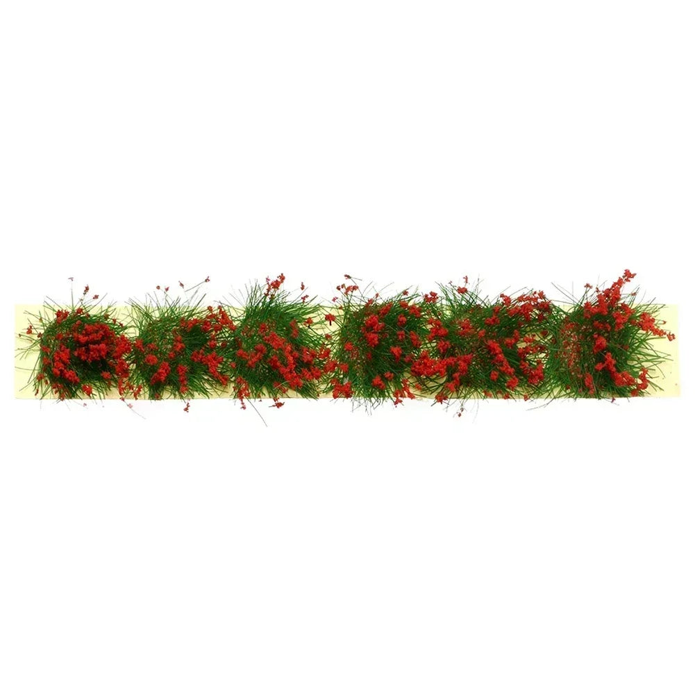 Miniature Flowers Grass Tufts Model For HO Train Railway Building Garden Scene Model Railway/Train Layout Scenery. Miniature detail.