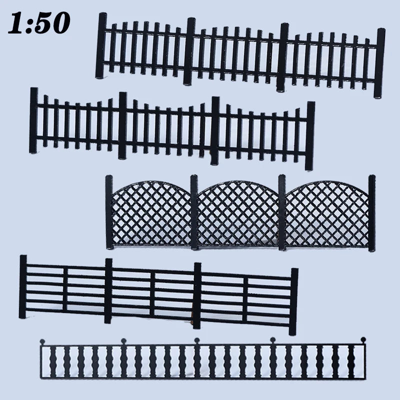 Scale1:50 Simulation Miniature Railing/Fence Model Railway/Train Layout Scenery. Miniature detail. 3Pcs/Lot