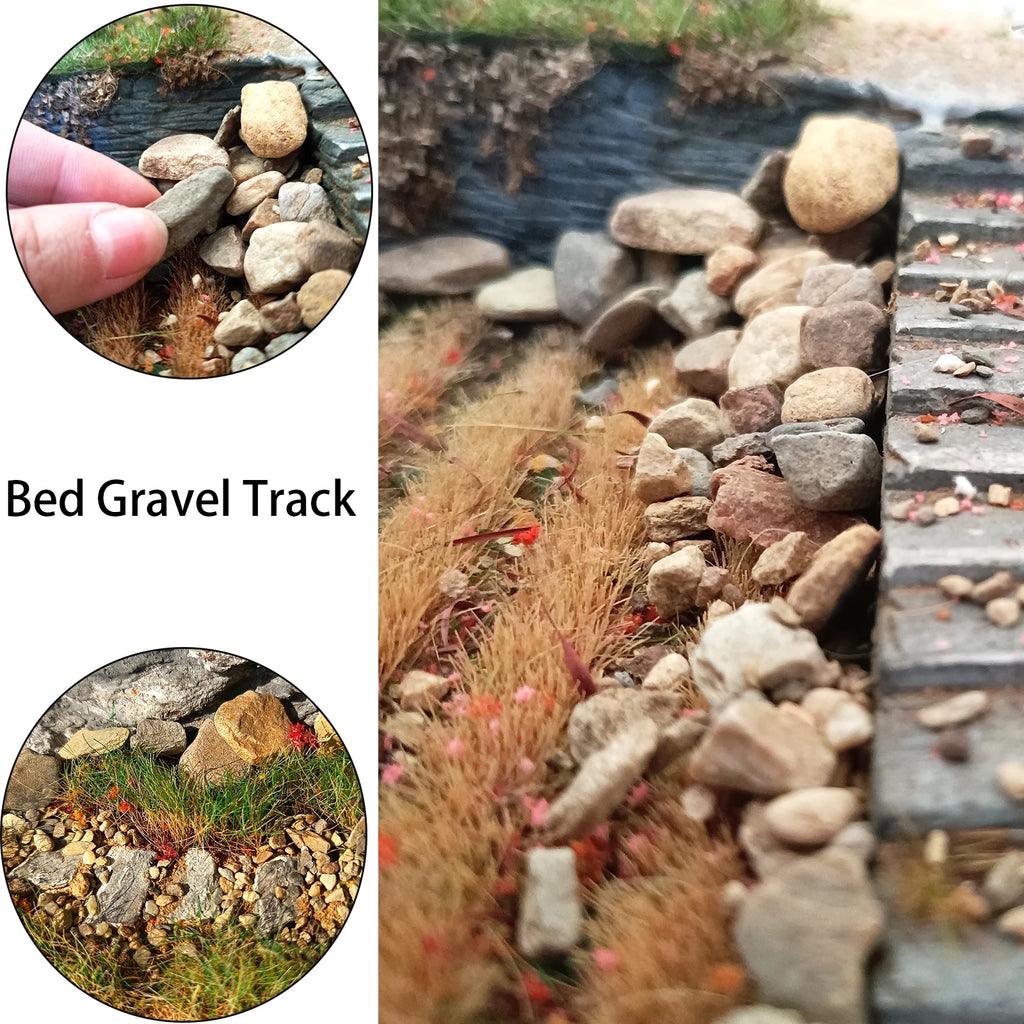 40g DIY Stone Model Grass - Mesh Model Rail Scenery for HO Scale Model Train