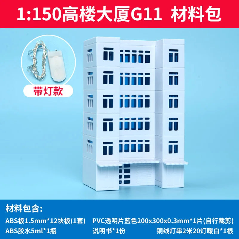 1/150 N Scale City Building Model Railway Layout Street Building Scene