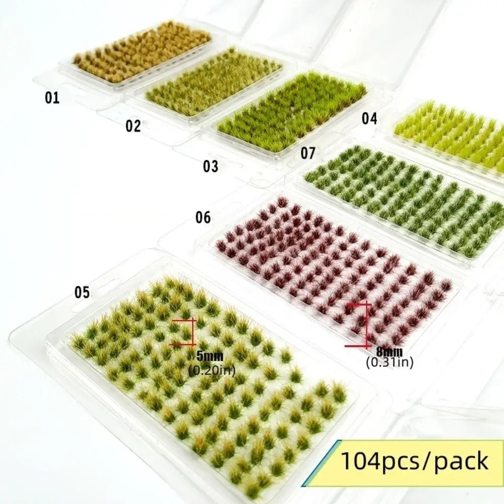 Static Scenery Grass Tuft Model Miniature Shrubs Terrain Model Kit Miniature Grass Cluster Simulation 5mm/8mm Static Grass Tuft