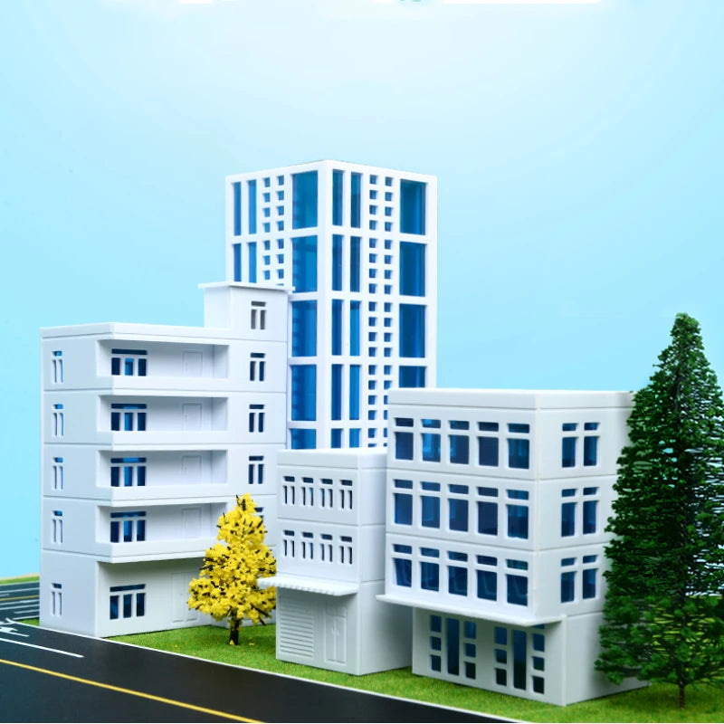1/150 N Scale City Building Model Railway Layout Street Building Scene