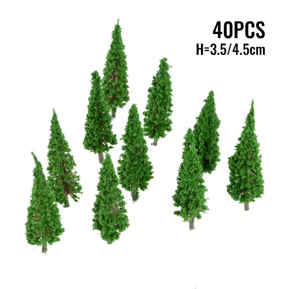 40pcs Model Trees. Model Railway Miniature Tree Scenery for Building Landscape Scenery