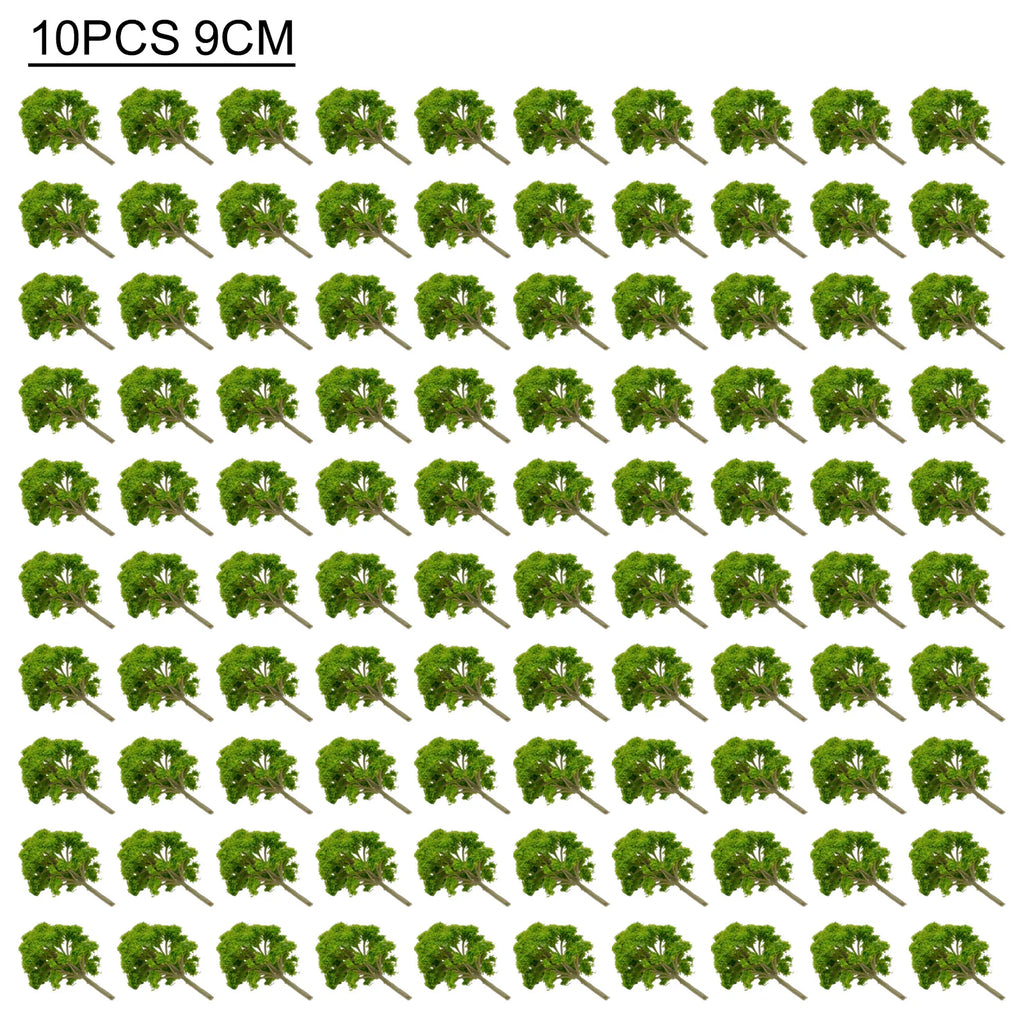 10Pcs 9cm HO OO Scale Model Trees Train Railroad Layout Diorama Scenery Model Railroads