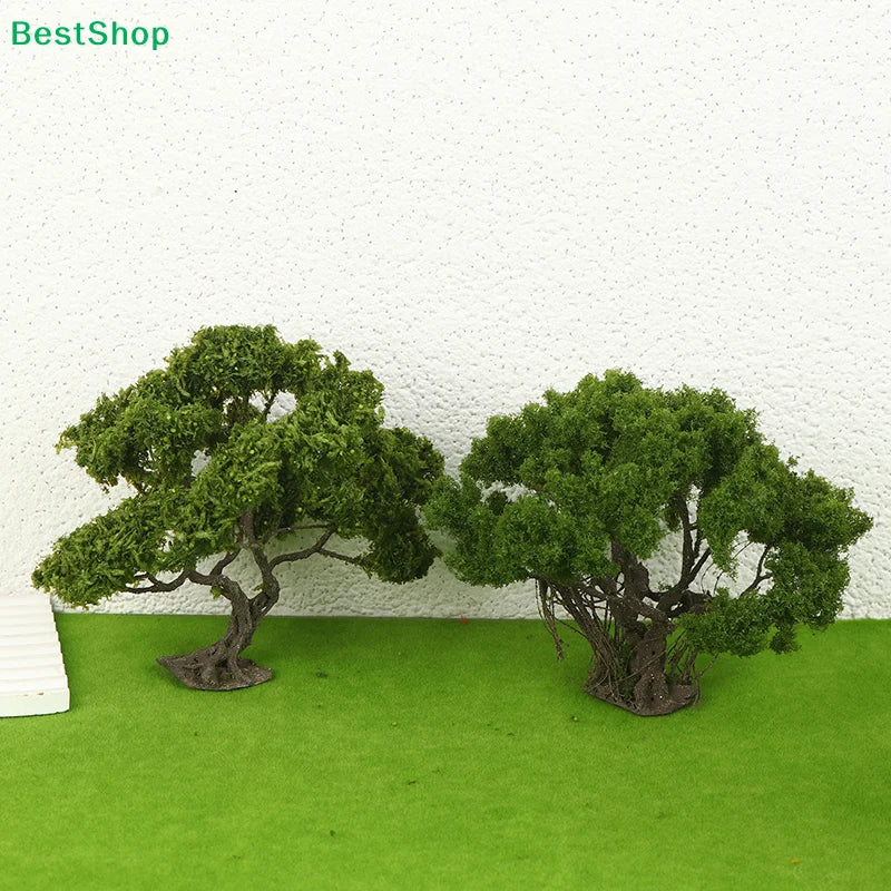 12/15cm Miniature Model Trees - Orange & Green Scenery Trees for Model Railway Layouts