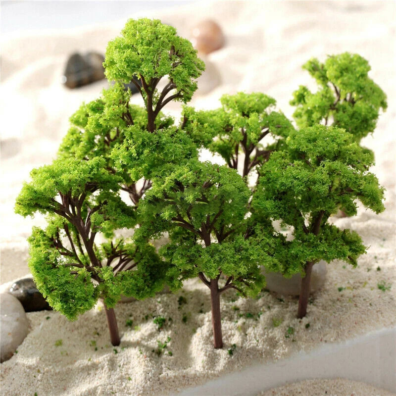 10Pcs 4CM Model Trees for Model Railroad Scenery.