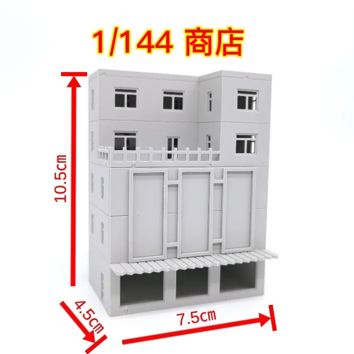 1/150 Scale Building City Street. Model Railway Layout Scene