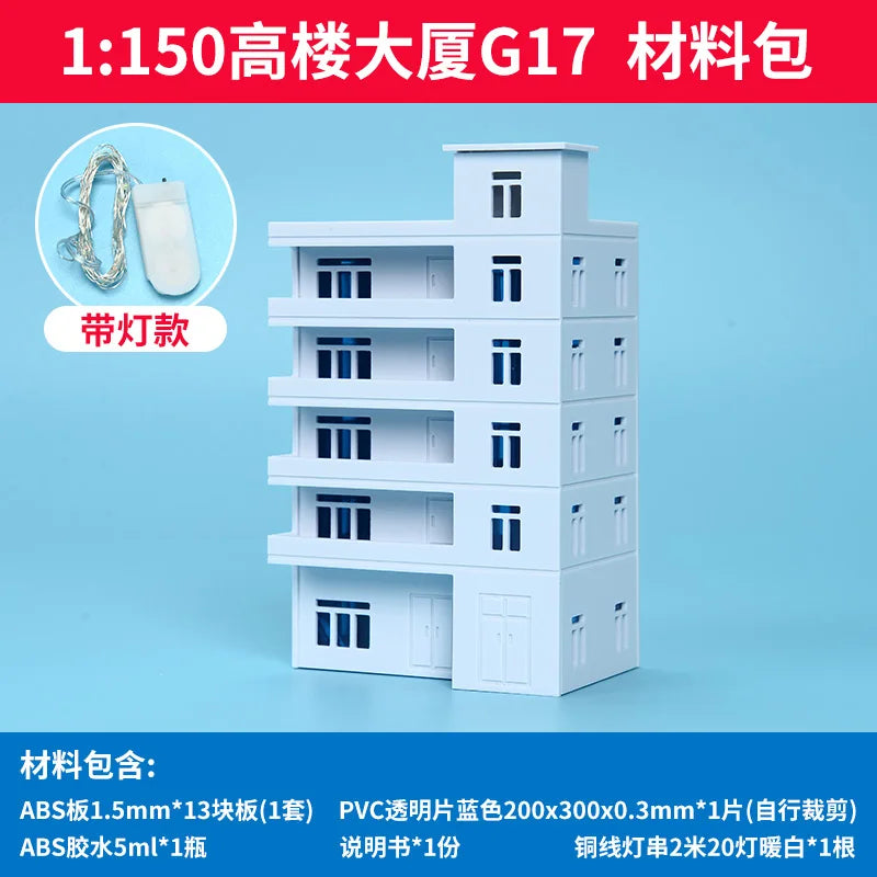 1/150 N Scale City Building Model Railway Layout Street Building Scene