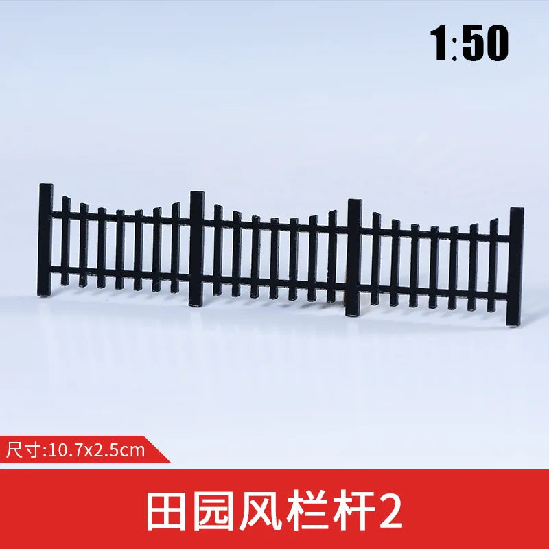 Scale1:50 Simulation Miniature Railing/Fence Model Railway/Train Layout Scenery. Miniature detail. 3Pcs/Lot