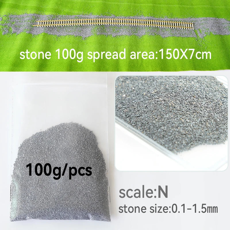 50G Railway Stones for HO N G O Scale Model Train Railways Landscape Layout