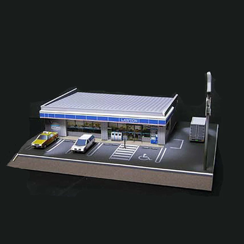Scale 1:87/64/72/100 Miniature Building Assembly Model Paper Materials Handmade House Diorama Kits