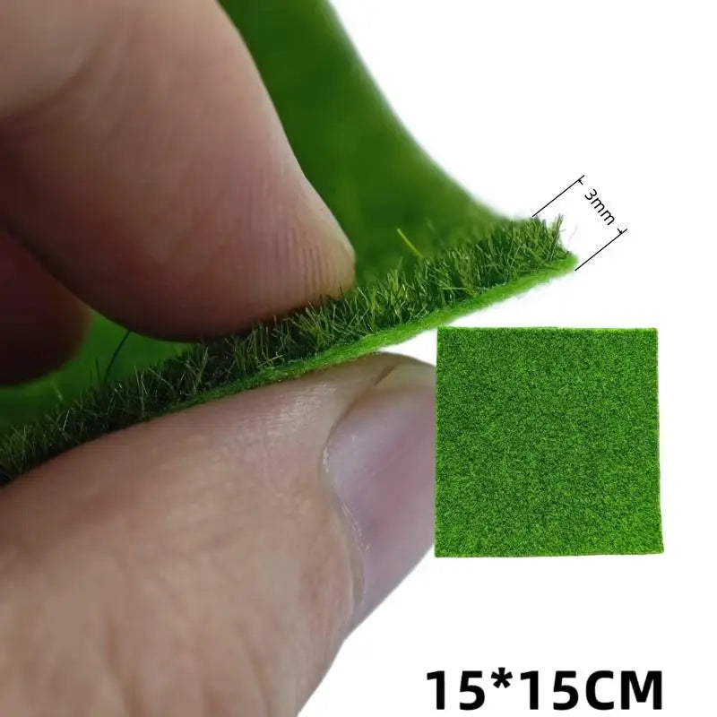 15/30cm Square Grass Mat 3/5/8mm Thick Artificial Lawn Carpet 1/2PCS