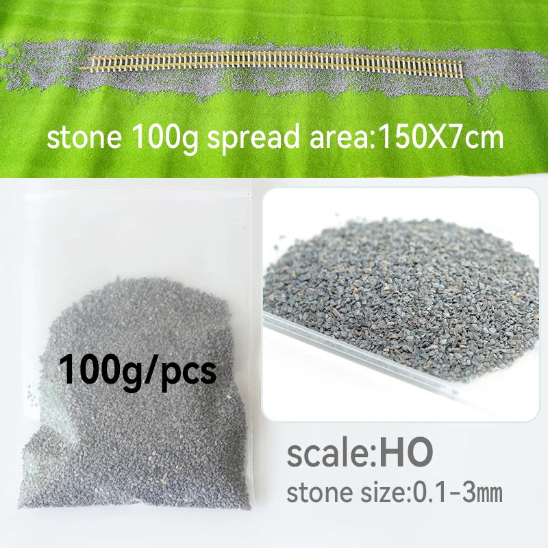 50G Railway Stones for HO N G O Scale Model Train Railways Landscape Layout