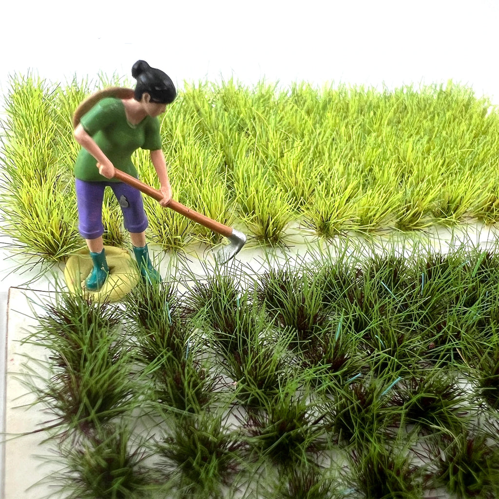 Miniature Lawn Realistic Grass Cluster. Model Train Scenery Kit  104pcs/box