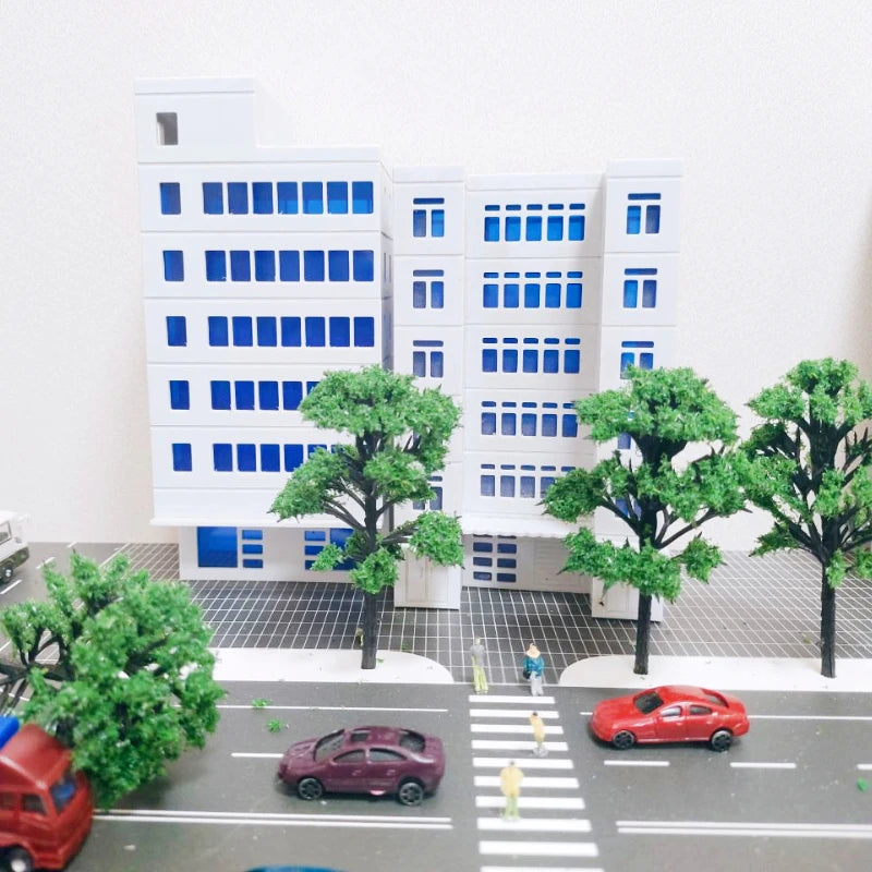 1/150 N Scale City Building Model Railway Layout Street Building Scene