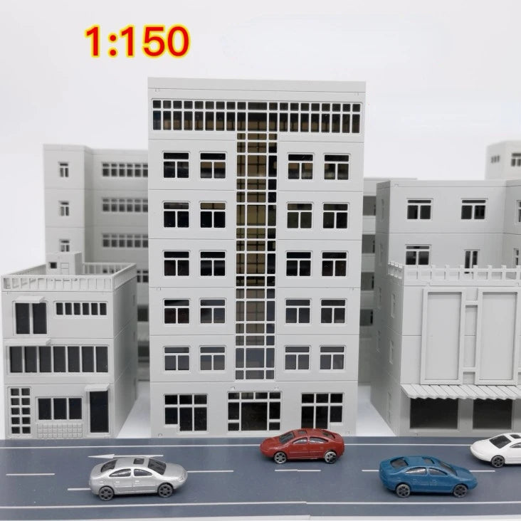 1/150 Scale Building City Street. Model Railway Layout Scene