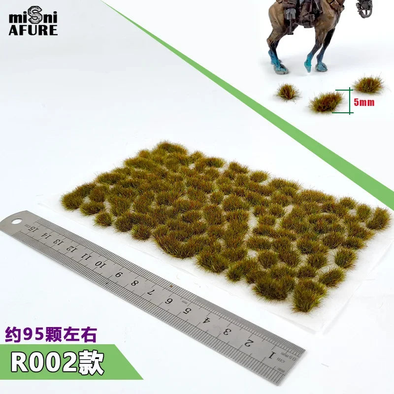 Simulation Grass Tuft Miniature Static Grass Series Model Ho/N Scale Model Railway/Train Layout Scenery. Miniature detail.