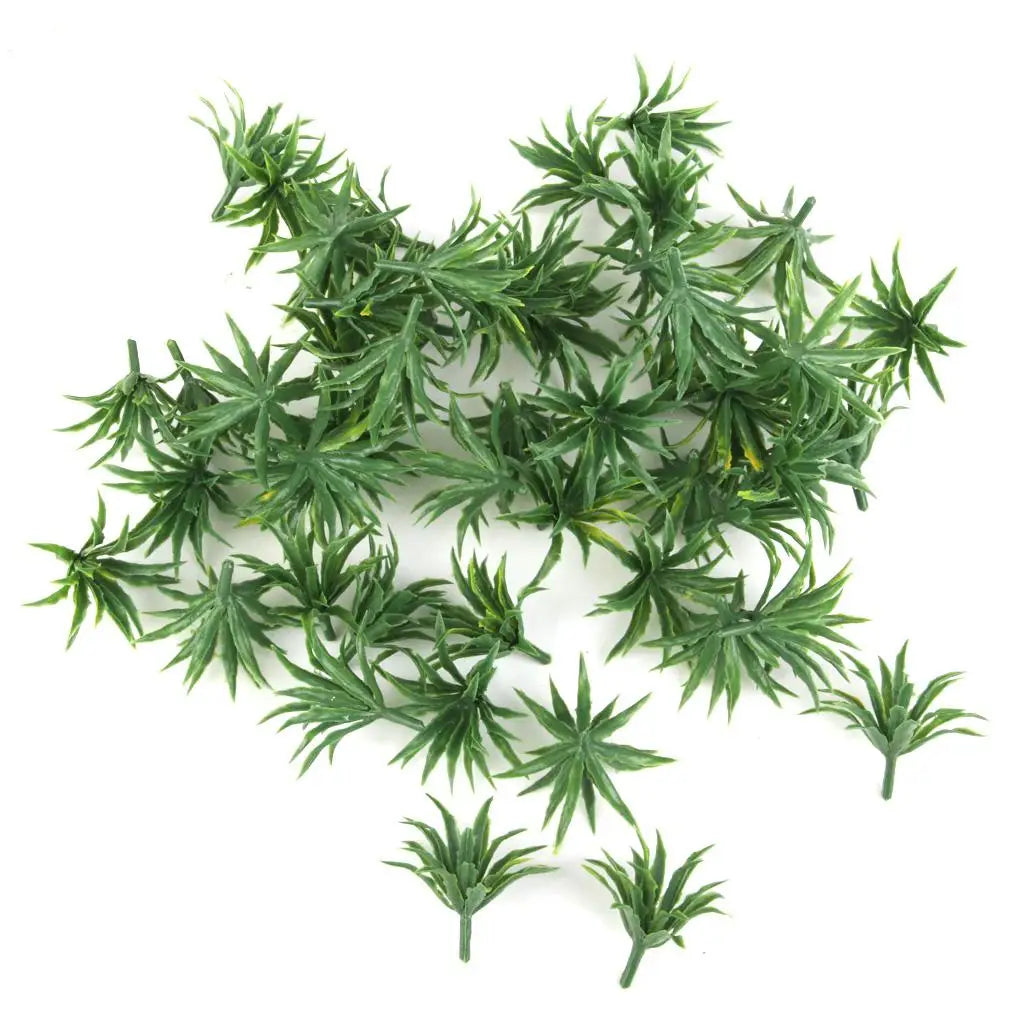 Mini Grass Cover Micro Landscape Prop Plastic Model Plants Green Decor for Railway Scenery