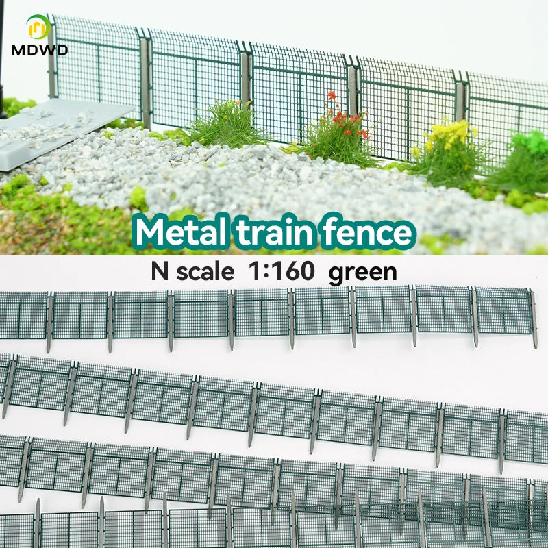 N Scale  Flexible Railway Fence Metal Miniature Landscape Scenery