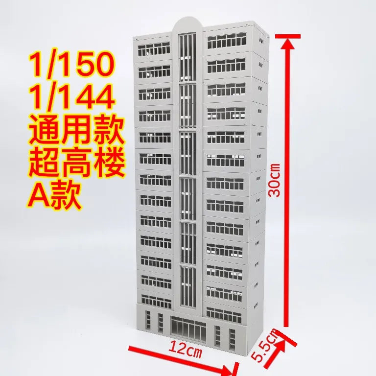 1/150 Scale Building City Street. Model Railway Layout Scene